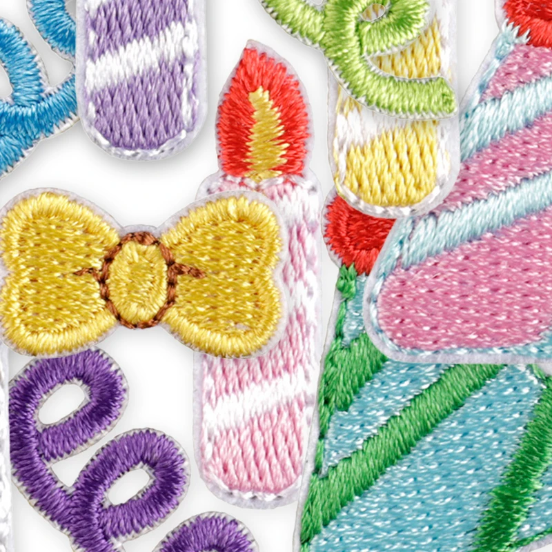 24 stücke Anime Kerze Bogen Nette Patches Eisen Auf Gestickte Für Kleidung Kinder Lot Pack Nähen Jacken Aufkleber Diy Stoff Hut parches – Detail 6