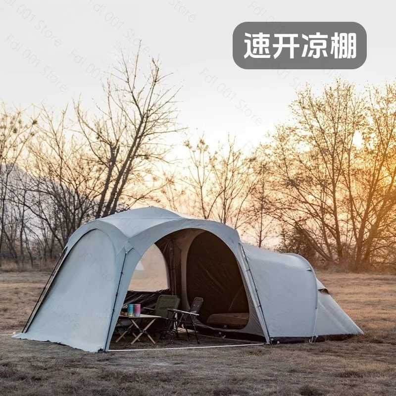 Outdoor Round Dome Canopy Titanium Vinyl Waterproof Sunscreen Camping Oversized Bedroom Set