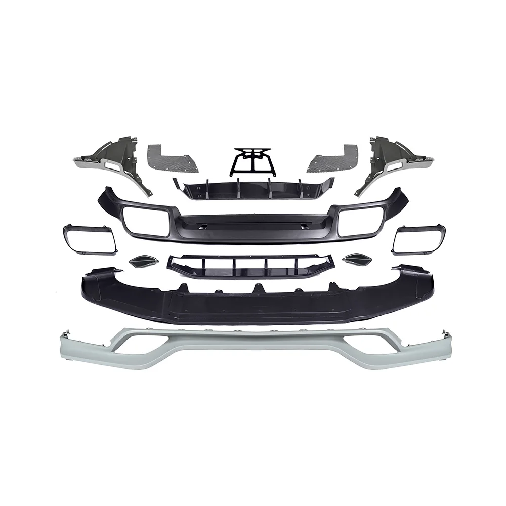 2024-Up KM Upgrade OE TKT Style Bodykit for Cayenne Coupe Base SUV Plastic Front Bumper Lip Rear Diffuser Easy Installation