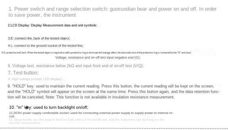 Insulation Resistance Tester Digital Megohmmeter Vc60b High Precision Shaking Watch Beep Alarm