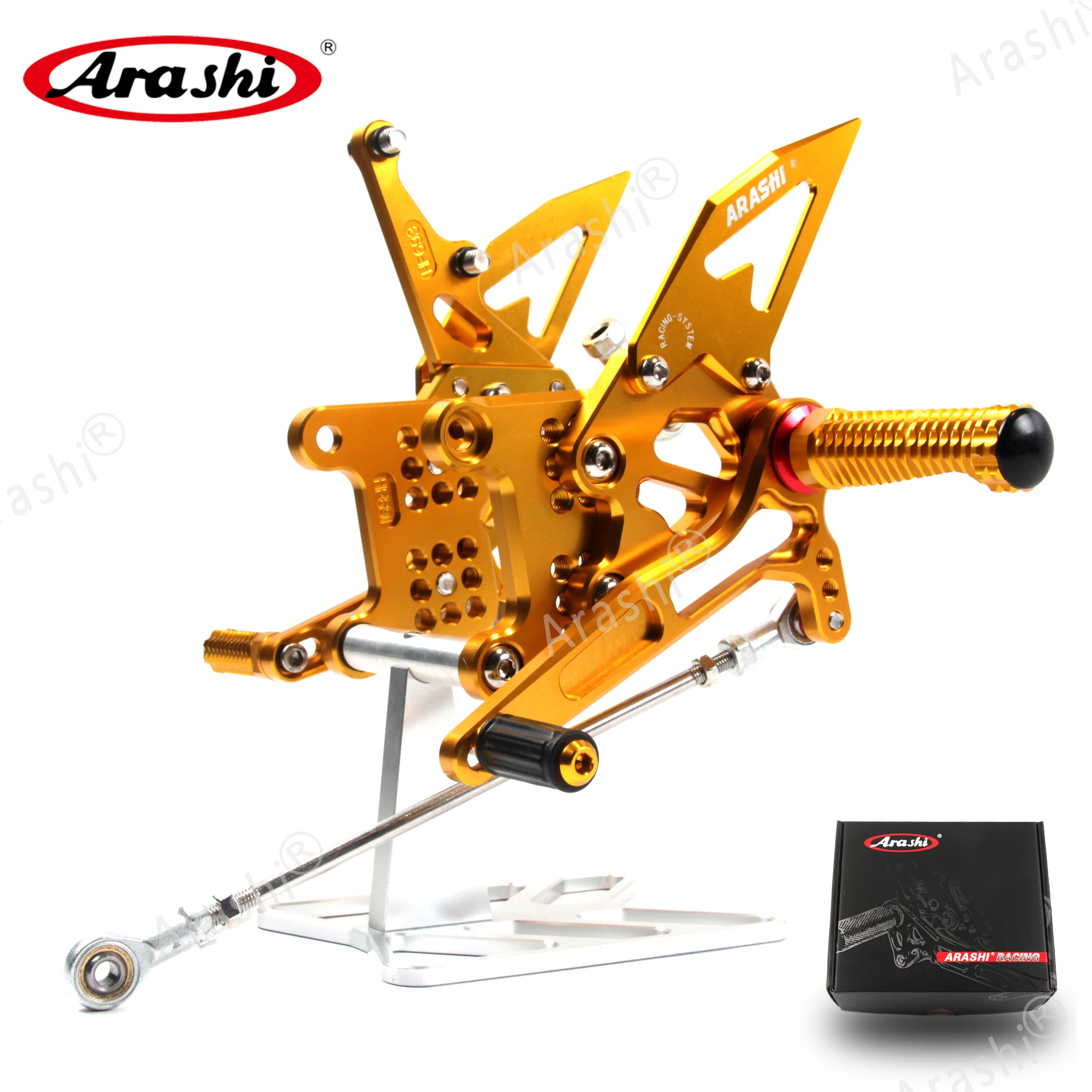 

Arashi For Triumph Daytona T595 / T509 / 955i 1997 - 2005 CNC Adjustable Footrests Rider Foot Pegs Rearset 1998 1999 2000 2001