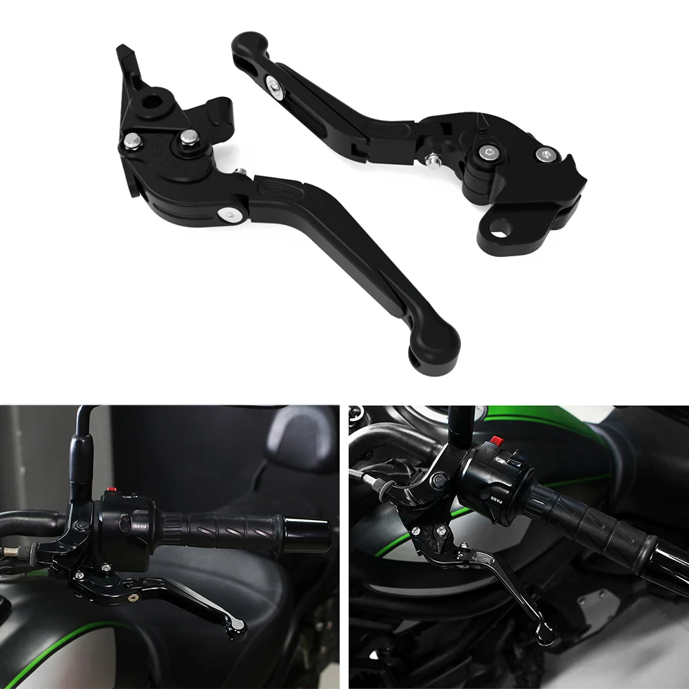 For Kawasaki Versys1000 Z1000 ZX-10R ZX-12R ZX-6R ZX-6RR ZX-9R Motocycle CNC Brake Clutch Levers Foldable Adjustable Extendable