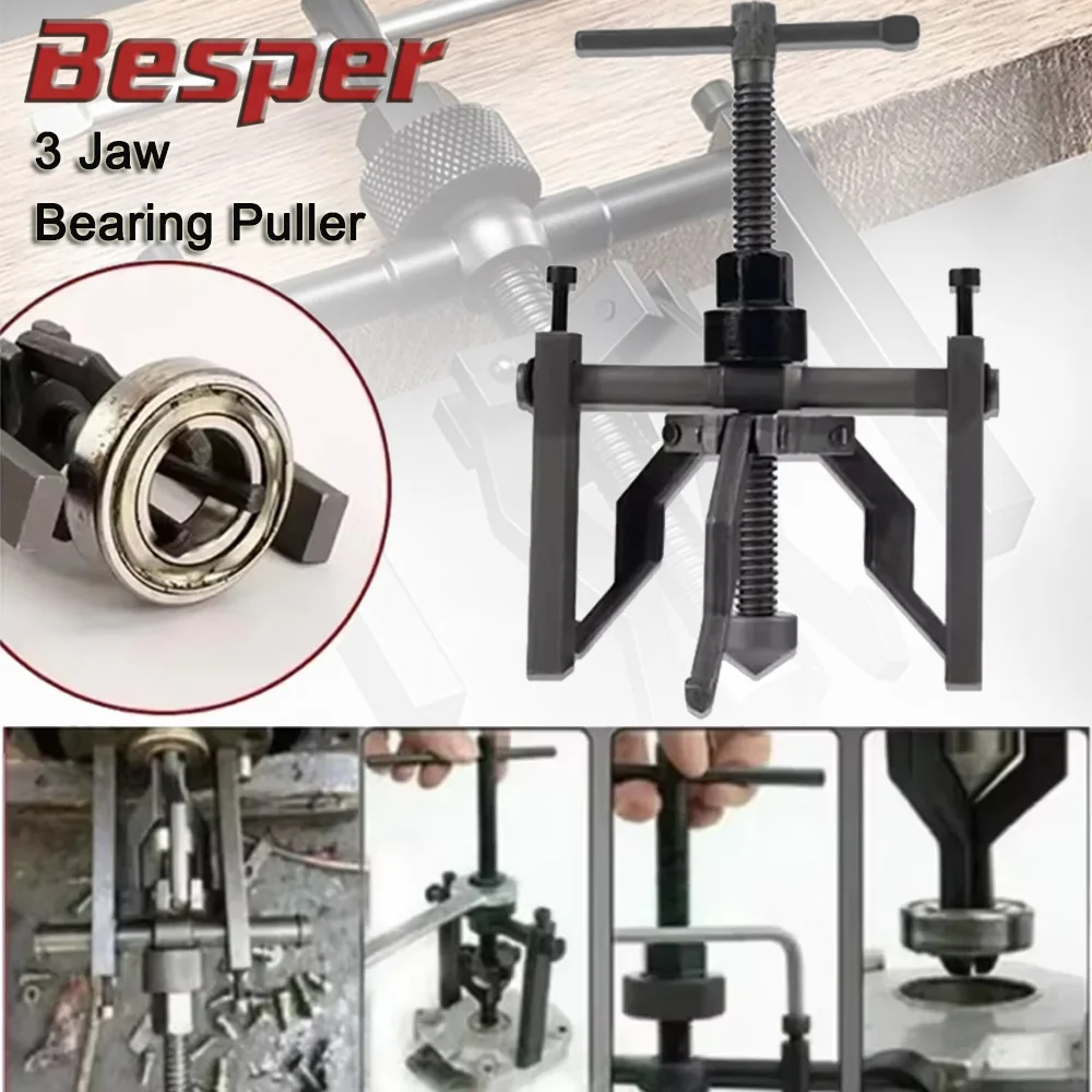 

Three Jaw Bearing Puller Bushing Gear Extractor Heavy Duty Automotive Machine Tool Kit Car Separation Bearing Device Tools