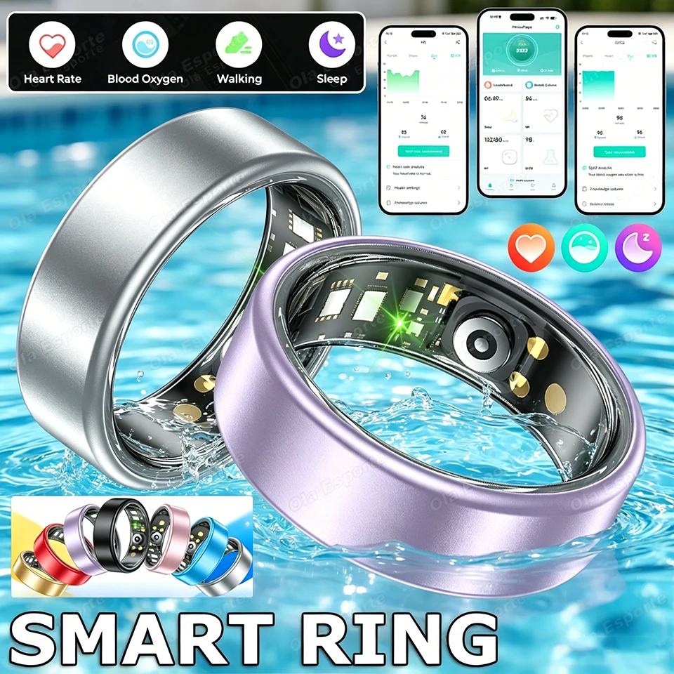 

Outdoor Waterproof Smart Ring 2026 Heart Rate Sleep Monitoring Camera Control Blood Oxygen/Pressure GPS Motion Sports Smartring