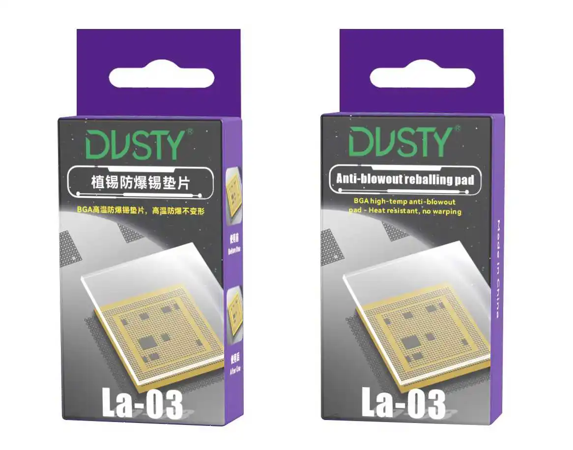 MECHANIC DUSTY La-03 20x20mm White Glass Explosion-proof Tin Gasket For CPU GPU Chip Phone Repair Tool
