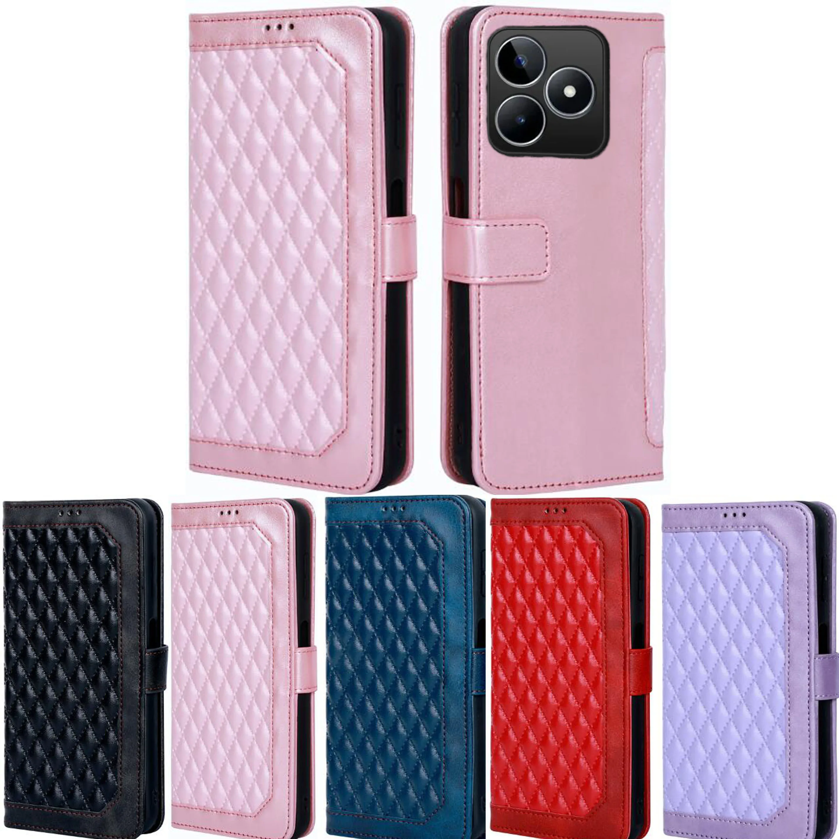 Magnetic Wallet Flip Cover Case For Realme Note 50 C51 C53 Narzo N53 RMX3834 RMX3830 Cover Leather Phone Bags