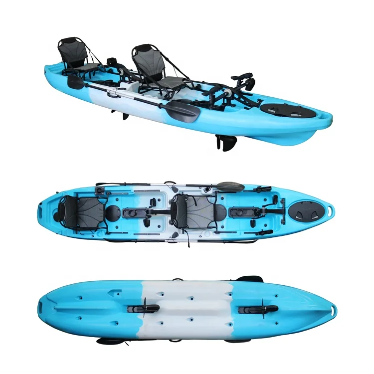 14 ft Double Person Sit on Top Rotomolded Fishing Kayak with Pedals
