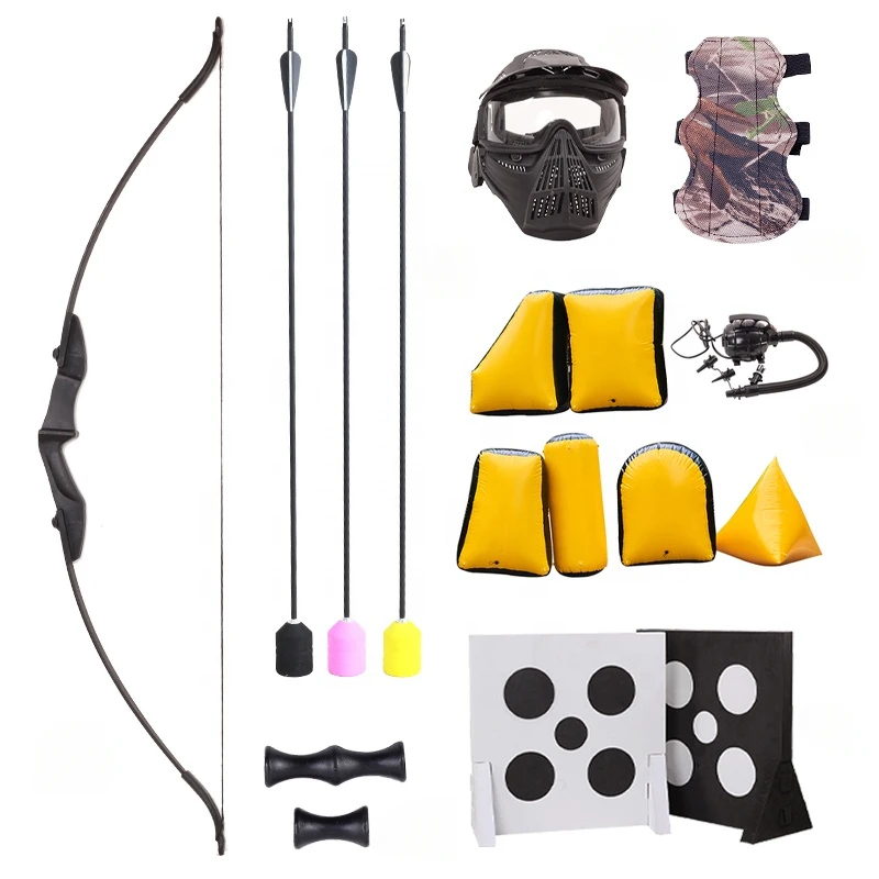 Human Combat Archery Tag Set Outdoor Shooting Range Bow And Arrow Equipment Shooting Games Right Left Hand Recurve Bow