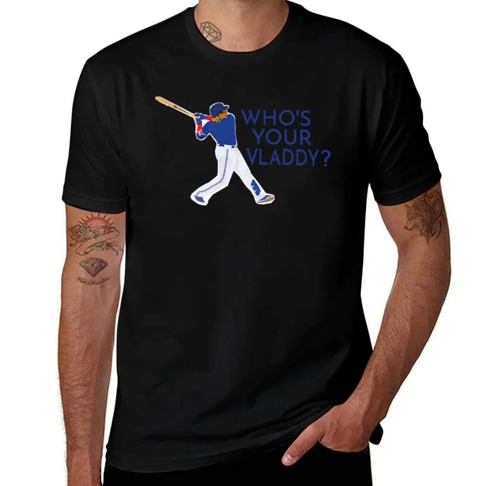 

Who_s Your Vladdy, Vladimir Guerrero Jr, cool gift idea for a friend, dad, mom, Premium T-Shirt cotton t shirt man