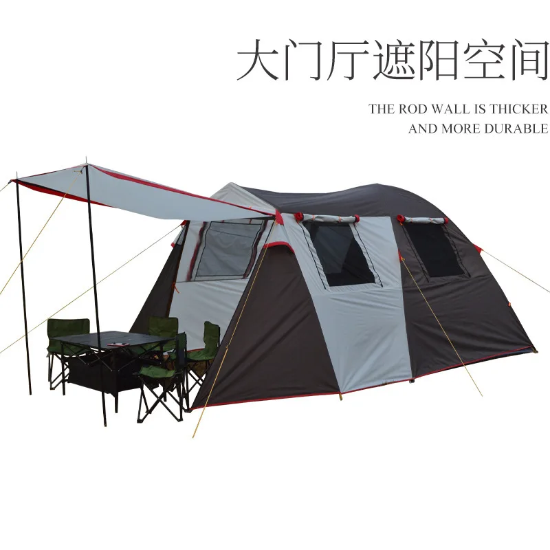 Manufacturer Directly Sells Two Bedrooms Family Tent Outdoor Leisure Camping Tent 3-4 People Beach Tent