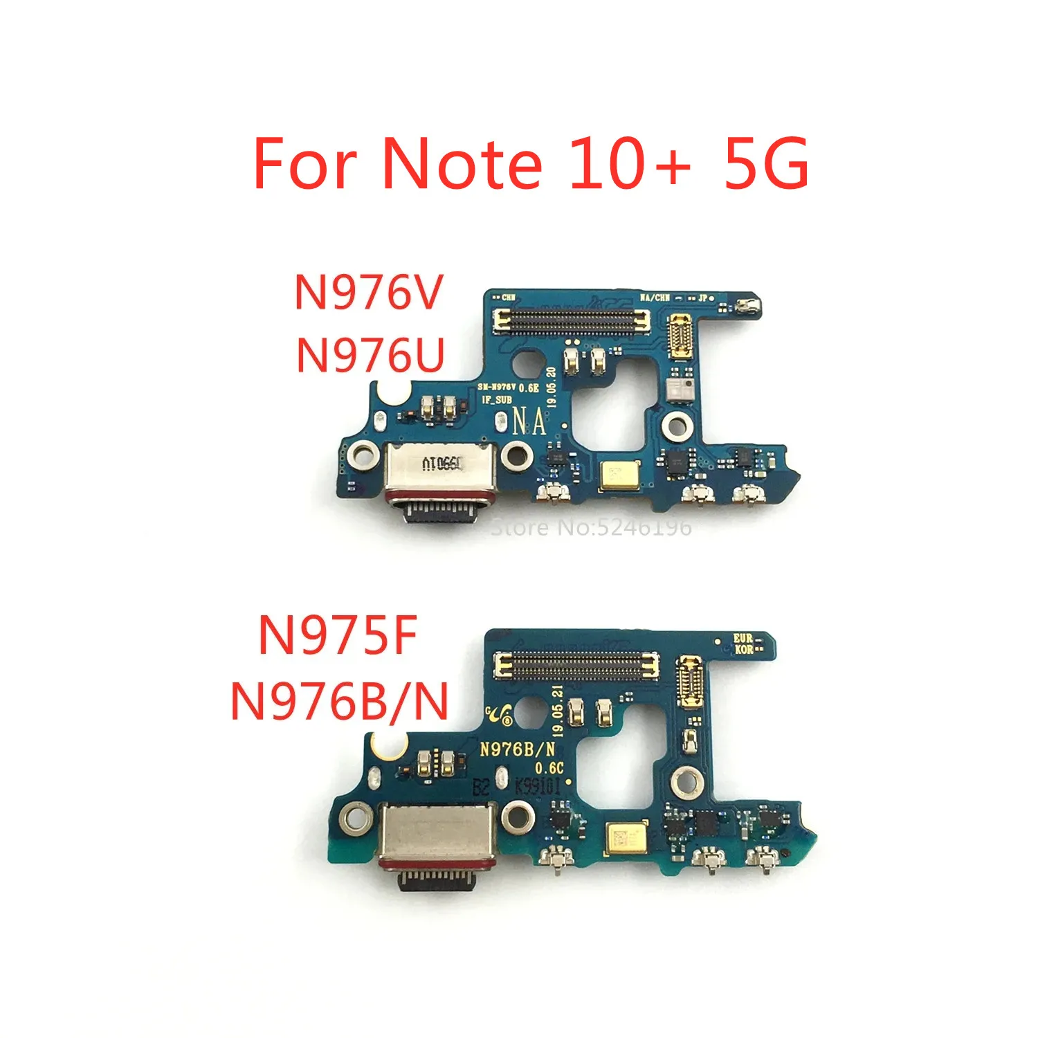 1pcs USB Charging Port Charger For Samsung Galaxy Note 10+ 5G N975F N976B N976N Note10+ 5G N976V N976U Replace Part