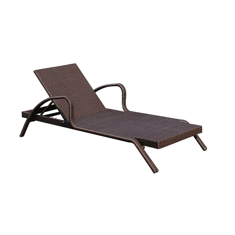 Outdoor bed recliner waterproof sunscreen swimming pool beach garden sun room balcony outdoor courtyard rattan recliner
