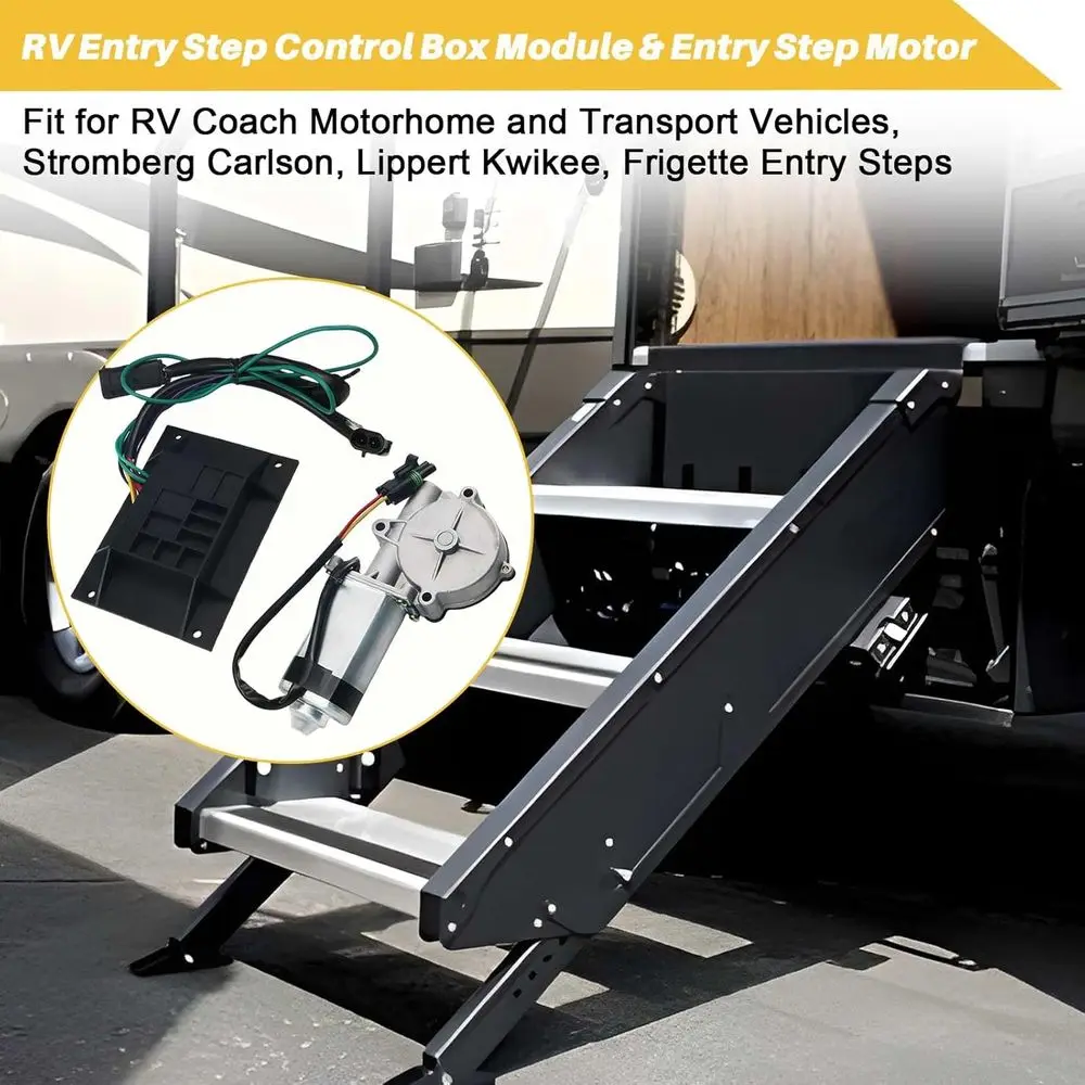 301702 وحدة التحكم في خطوة دخول RV ومجموعة محرك خطوة دخول RV 300-1406 مناسبة للمنزل المتنقل RV ومركبات النقل، لـ St #2
