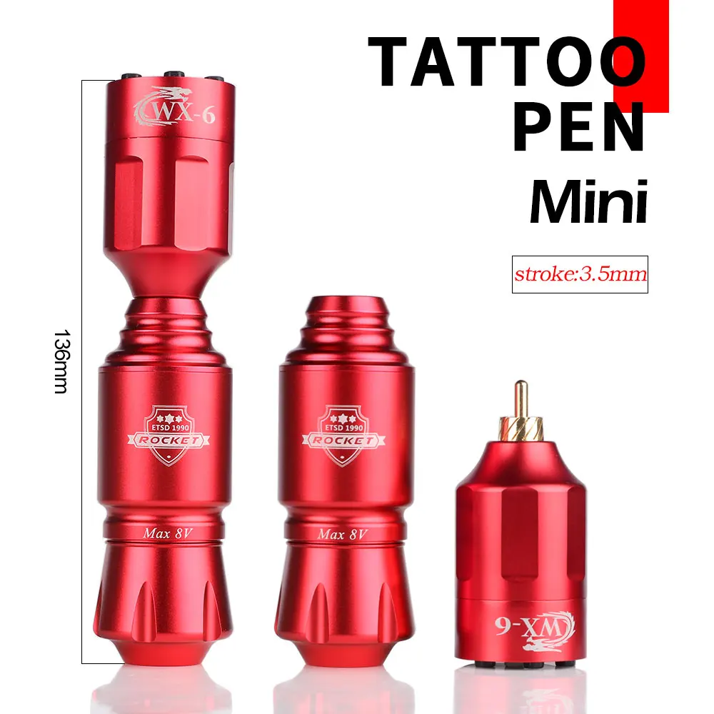 

Набор для татуировки Беспроводная тату-машинка Комплект Роторная ручка для татуировки Разъем RCA с источником питания 1200 мАч для боди-арта и перманентного макияжа