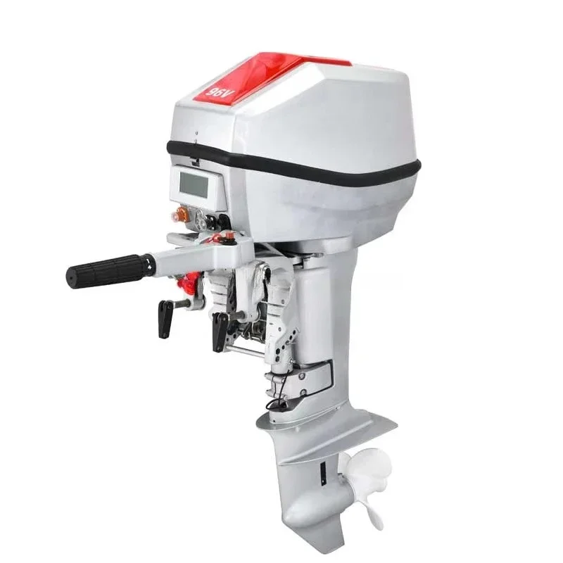 Water Cooling 12HP 96V 9KW  Electric Outboard Motors Boat Engines