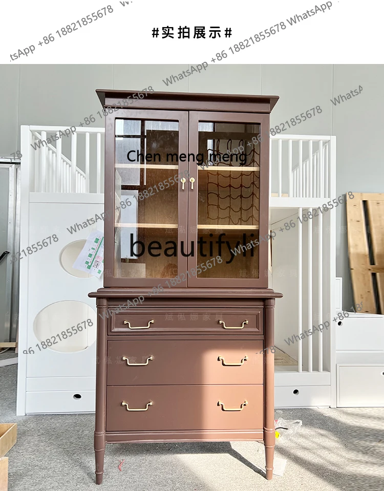 Locker/Neoclassical Multifunctional Solid Wood Bookcase/Locker/CustomizableH