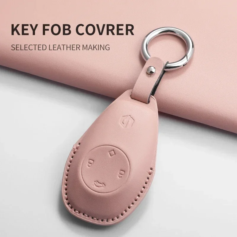 Pokrowiec na kluczyk samochodowy do Leapmotor T03 S01 C11 na lata 2023-2025 Leapmotor C01 T03 S01 C11 Leap Motor PU Leather Keyring