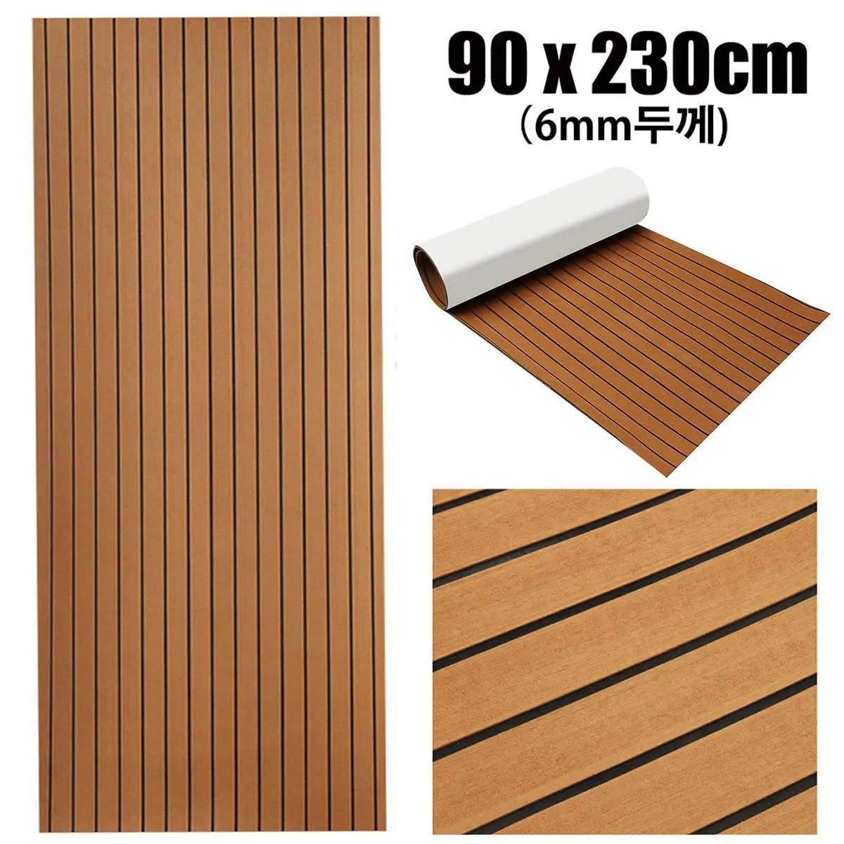 

Self-Adhesive Foam Teak Decking EVA Foam Marine Flooring Faux Boat Decking Boat EVA Foam Floor Mat For Boat 900x2300x6mm