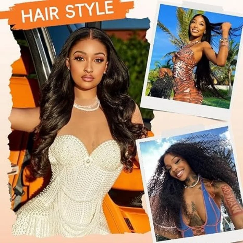 اللون الطبيعي الجسم موجة الباروكات 40 بوصة HD الدانتيل الباروكات الشعر البشري 13x6 220 الكثافة أمامي الدانتيل خصلات الشعر المستعار الإنسان للنساء #2