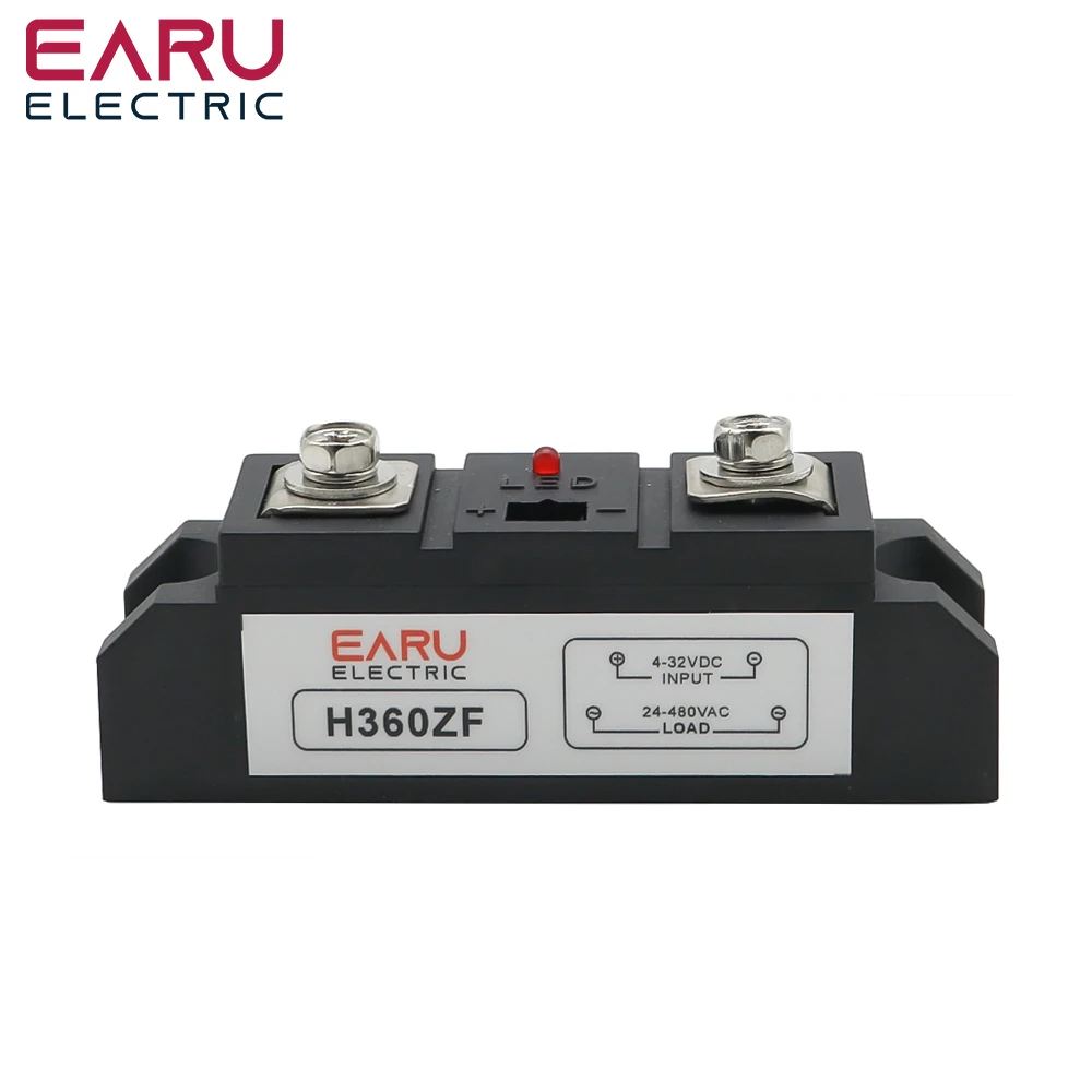 Industrial Solid State Relay SSR Module Single Phase Input 3-32VDC Output 24-480VAC Industrial 60A 80A 100A 120A 150A 200A 300A