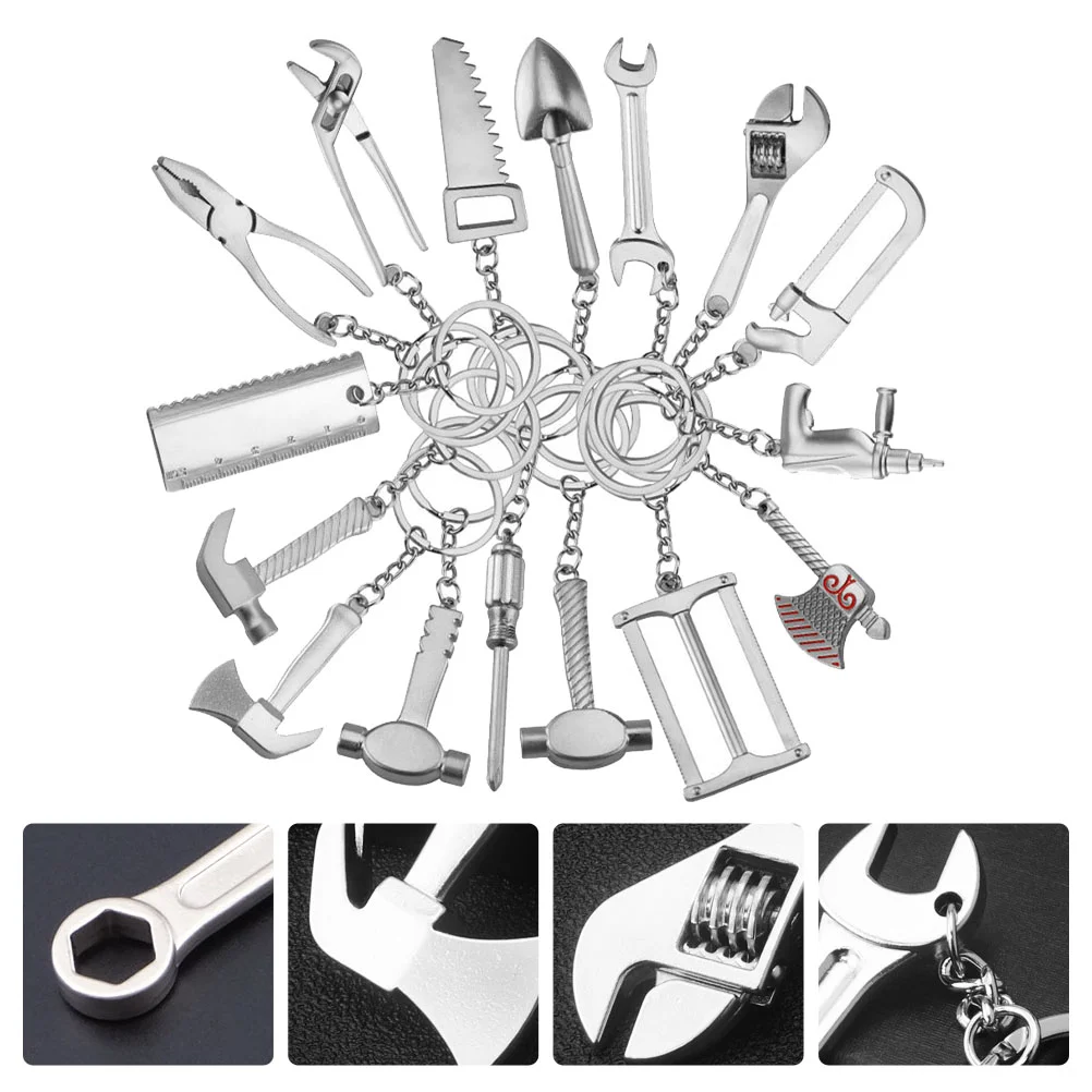 

20pcs Unique Tool Modeling Keychain Decors Creative Keyholder DIY Decors DIY Keychain Decor Hand Tool Modeling DIY Pendant