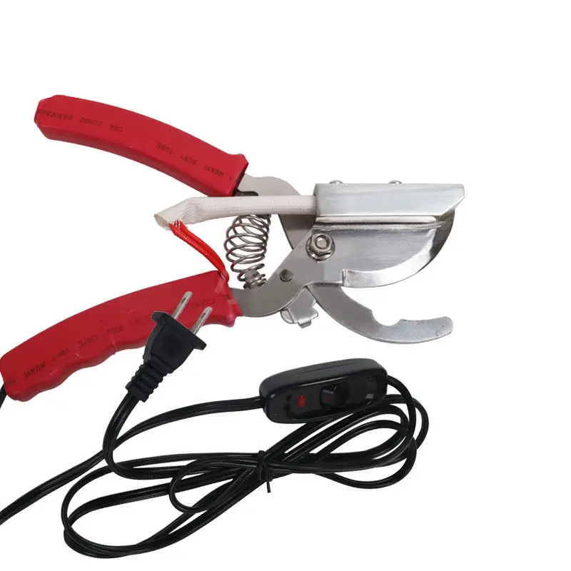 1 Pc Pig Electric Heating Factory Price Cutting Tail Plier Clamp Red Handle Stainless Cut Pincer Bloodless Scissor