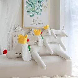 90cm Kawaii Crown Dog Plush Toy Stuffed Animal Puppy Dog Pillow Soft Lovely Doll Kawaii Wedding Dec Kids Christmas Birthday Gift