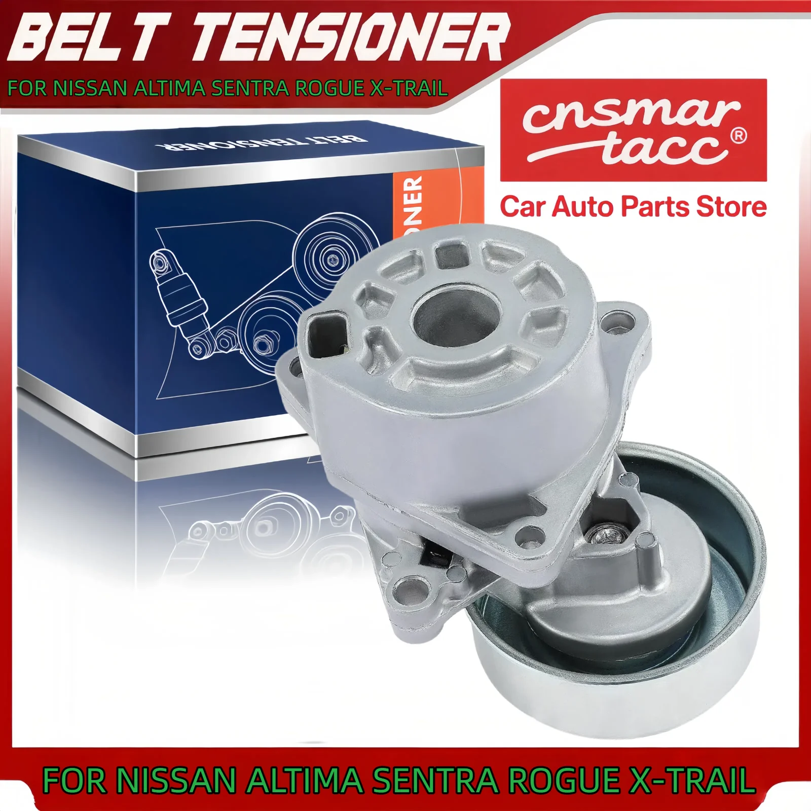 

Belt Tensioner Assembly for Nissan Altima 02-13 Sentra Rogue X-Trail 2.5L QR25DE 38284, QR25DE SK89322 11955JA00A 11955JA00B