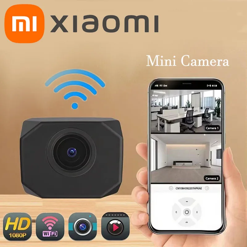 

Xiaomi 1080p HD Мини-камера Wi-Fi IP/апмониторинг Портативная легкая мини-видеокамера Умный дом Камера видеонаблюдения