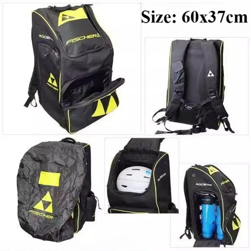 

60*37cm Ice Ski Snow Boots Bag Multifunction Large Capacity Storage Boots Helmet Ski Backpack Bag Waterproof with Dust Cover
