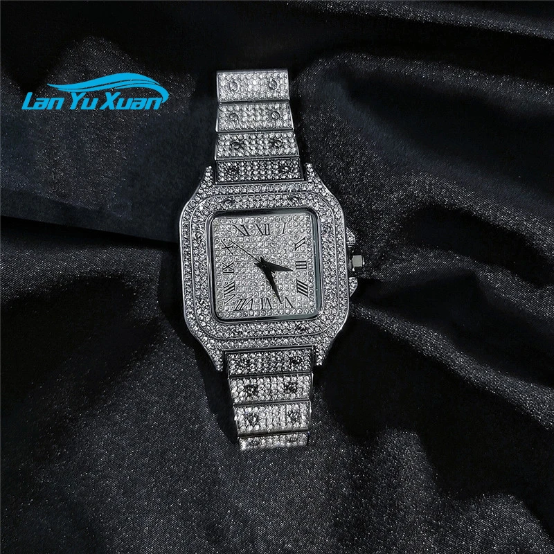 Men Watches Iced Out Vvs Moissanite Diamonds Watch Hip Hop Stylish Handmade Mechanical Watch