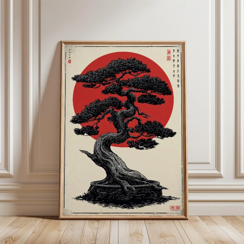 Mount Fuji Japanese Landscape Poster Ukiyo Style Zen Nature Pine Tree Canvas Printing Picture Wall Home Decor Mural Frameless