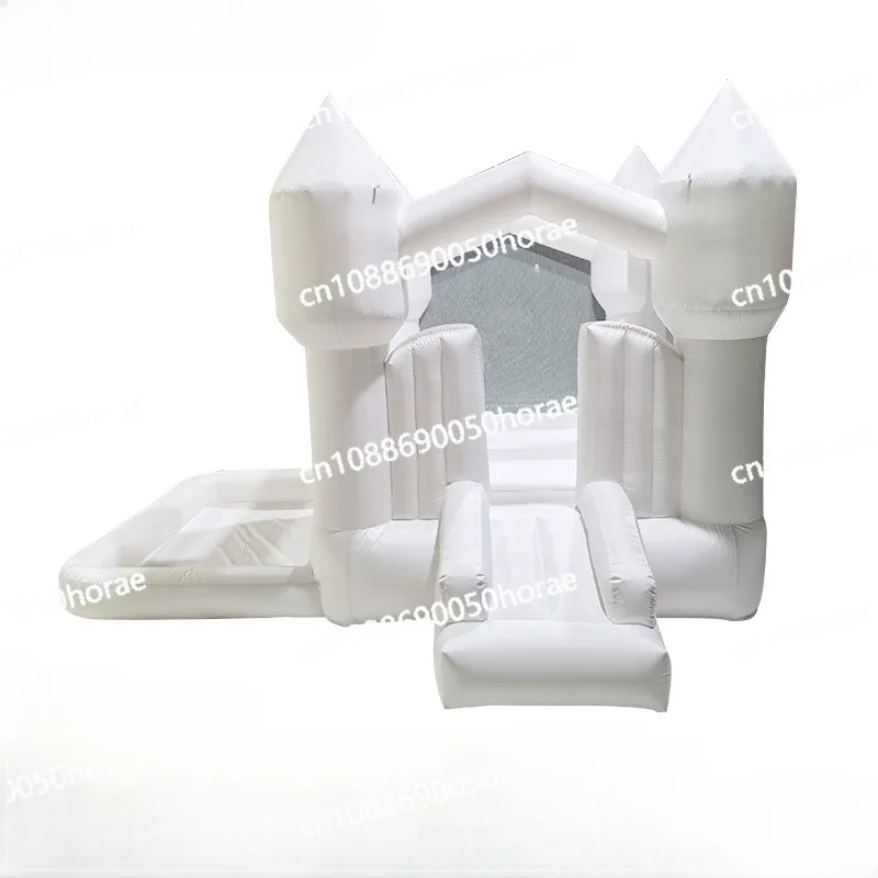 

Outdoor Slide, White Wedding Trampoline, European Children's Inflatable Castle, Small Trampoline