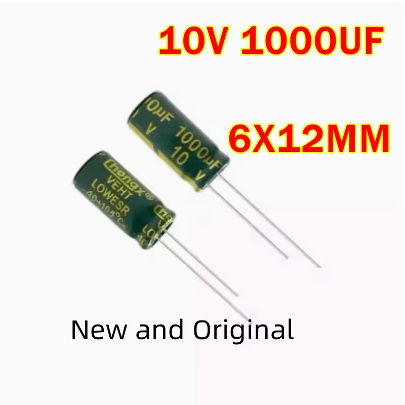 10V1000UF 1000U high-frequency low resistance long life high-quality electrolytic capacitor with a volume of 10V 1000UF 6X12MM