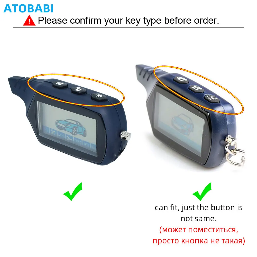 Gray Leather Car Key Cover Bag For Starline A91 A61 V7 B9 B6 Two Way Car Alarm System LCD Remote Fobs Shell Case Protector Skin