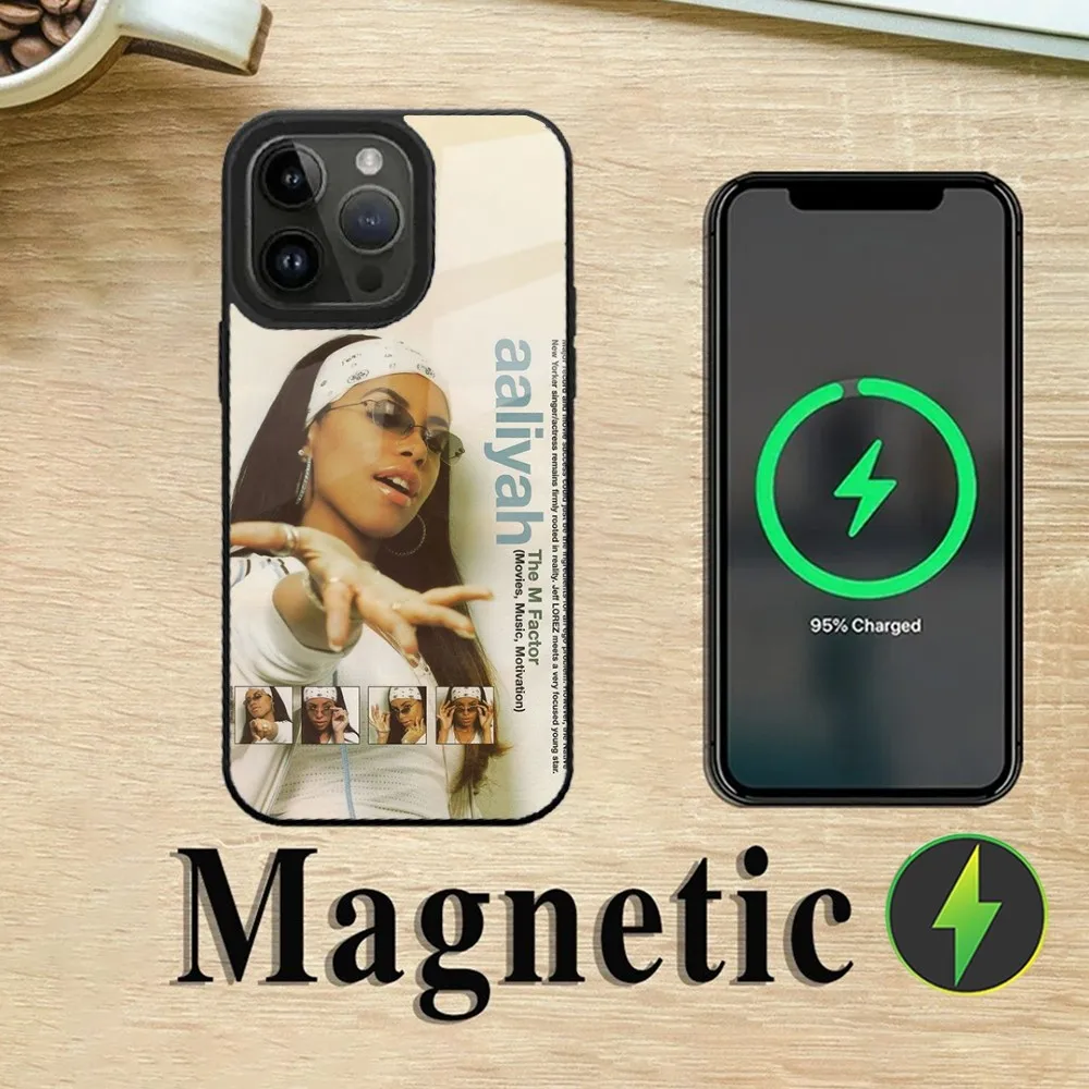 Hip Hop Music A-Aaliyah Phone Case For iPhone 16,15,14,13,12,11,Plus,Pro,Max Mini Magsafe Magnetic Wireless Charging