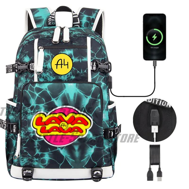 Imagem -05 - Quente a4 a4 a4 a4 a4 a4 a4 Bags Bags Bags Bags Bags Bolsas de Escola para Adolescente Usb Carregamento Portátil Mochila Lava Menino Estudante Bolsa de Livro Mochila de Viagem