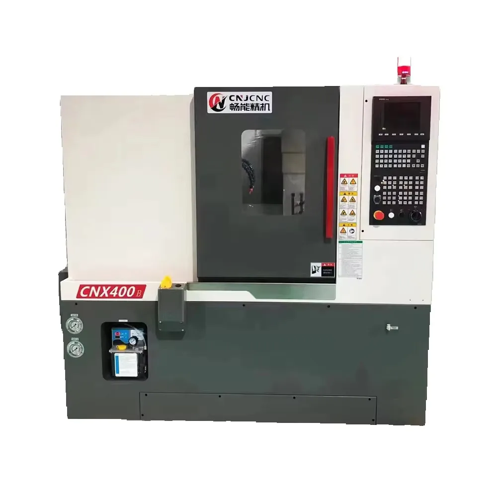 SNSK Cnx400b Preço Inteligente Poste de Mudança Rápida 2 Eixos Corte de Metal Ferramenta Hine Geral Cama Inclinada Torno CNC