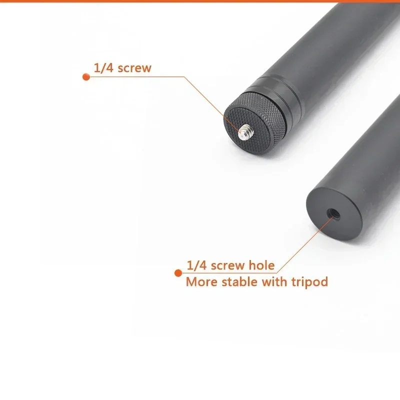 Aluminium Alloy 6 Sections Telescopic Triaxial Stabilizer Extension Rod Handheld 1/4 Inch Screw Portable Lengthen Selfie Stick