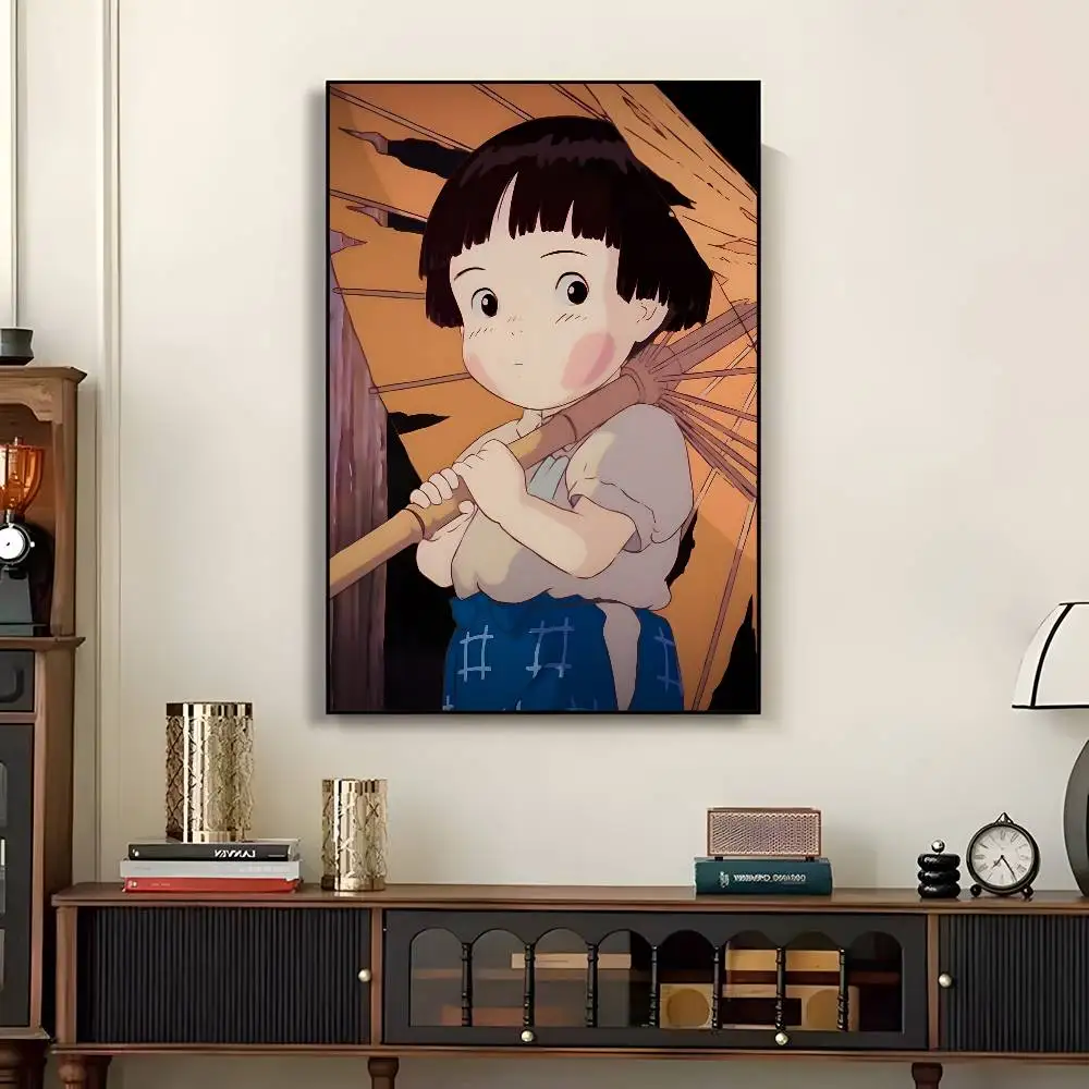 Grave Of The Fireflies Miyazaki Ghibli Poster Sticker Print Waterproof Wall Art For Living Room Bedroom Home Decor