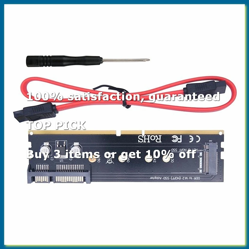 ●DDR3 DDR4 DDR2 to M2 SSD Adapter M.2 NGFF B Key Riser Card SATA 15Pin Power + SATA 7Pin Data Port