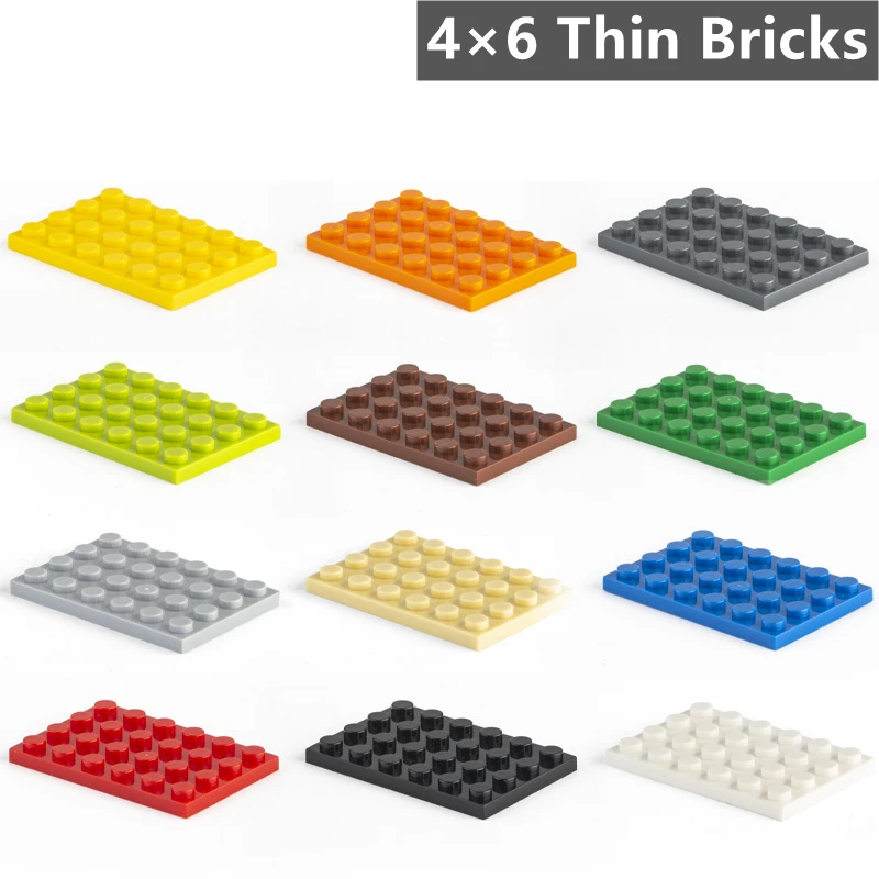 

30 Pcs/Lot Building Blocks Compatible With 3032 City 4×6 Dots DIY Thin Figures Plate Bricks Creative Toys Children Kids Gifts