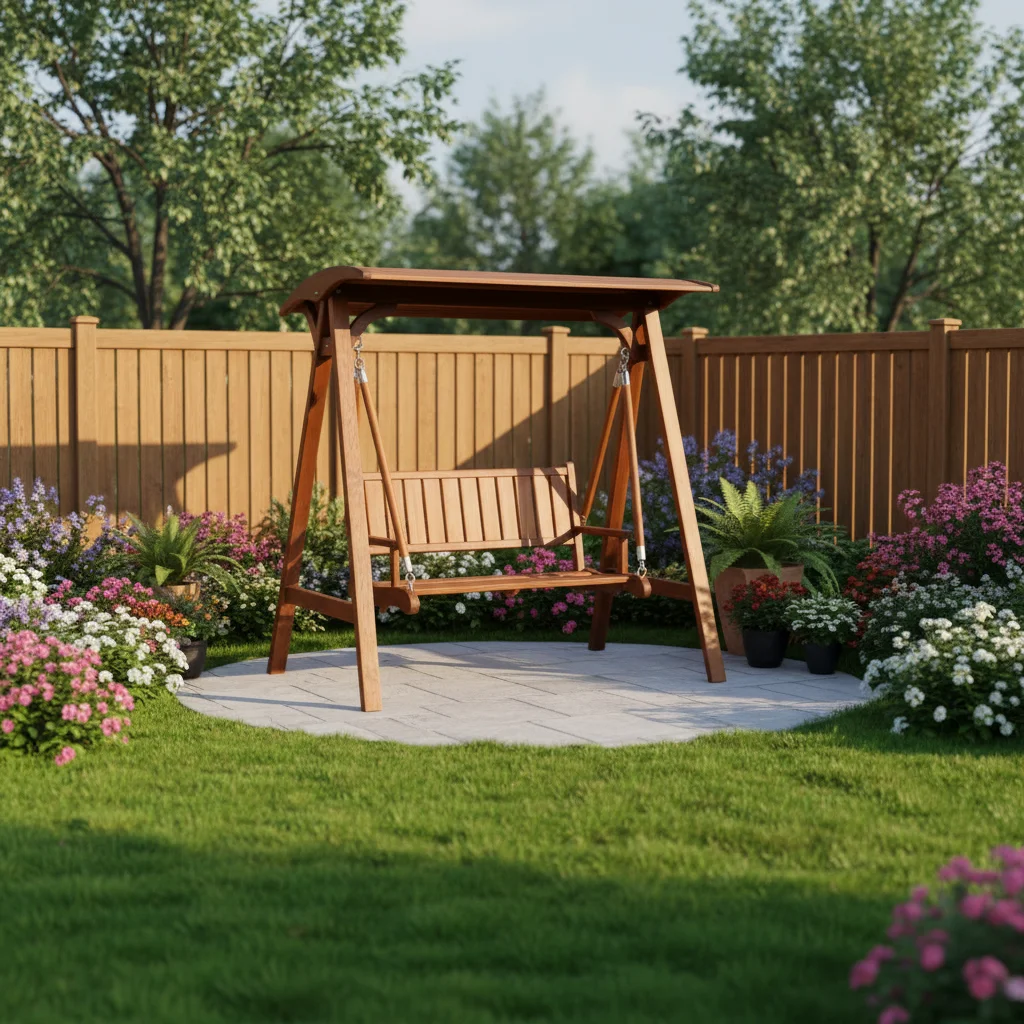 Modern Outdoor Factory Price Waterproof Solid Wood Garden Swing Custompromote sales