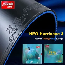 Original DHS Neo Hurricane 3 National Table Tennis Rubber Orange Sponge Blue Sponge Professional Ping Pong Rubber Anti-glue