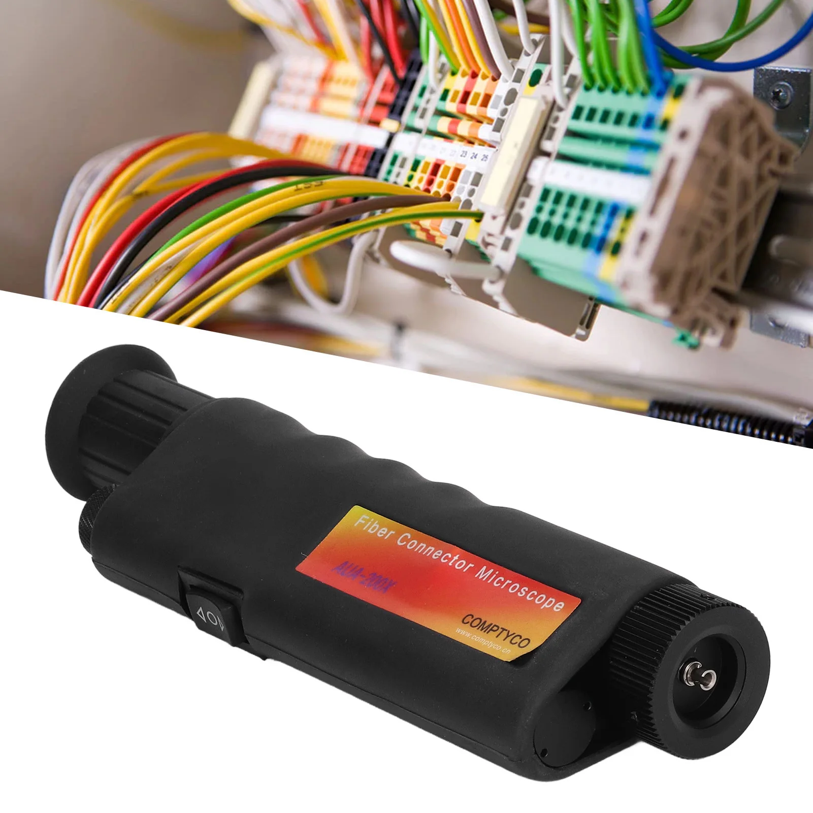 

200X Fiber Optic Inspection Microscope 200X Waterproof Dust Proof Handheld Optical Fiber End Magnifier SC FC ST LC Connector