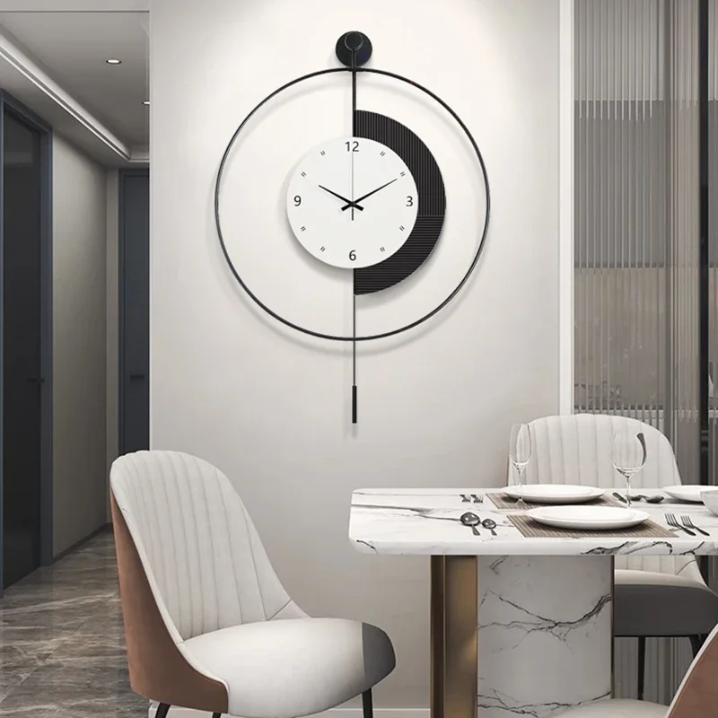 Reloj De pared Interior coreano, Mural artístico para restaurante, reloj De pared De moda nórdica De Metal Simple, reloj De pared moderno, decoración del hogar