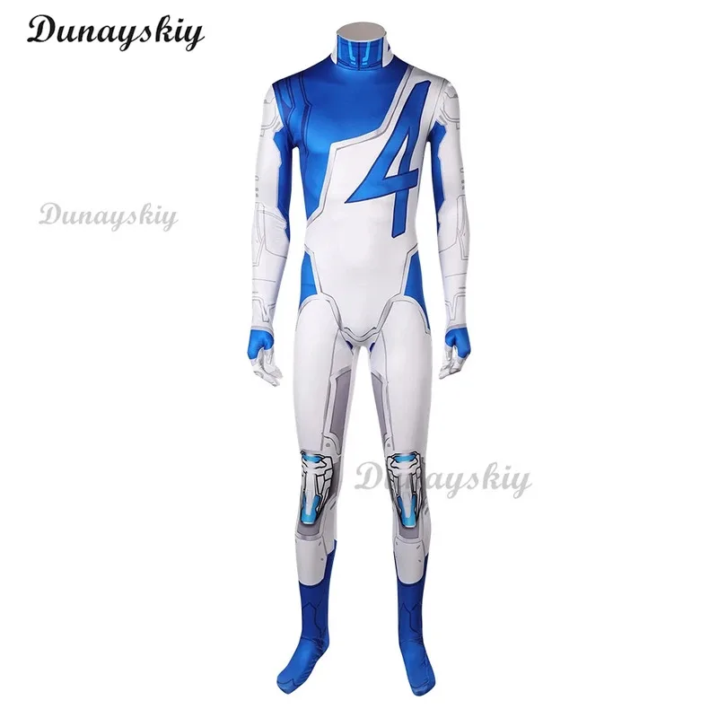 

asdh8@Jumpsuit Costume Mens Marv Mister Rivals Fantastic Cosplay SuperHero Dr. Reed Richards Uniform Halloween Game Party Clothe