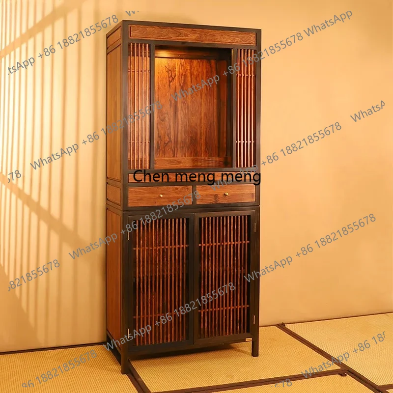 

solid wood standing cabinet offering table guanyin buddha statue offering table god of wealth incense table