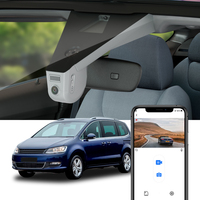 Fitcamx 4K Dash Cam for Volkswagen Sharan 7N (2016-2021), OEM Style, Car Camera DVR with Night Vision, Loop Recording