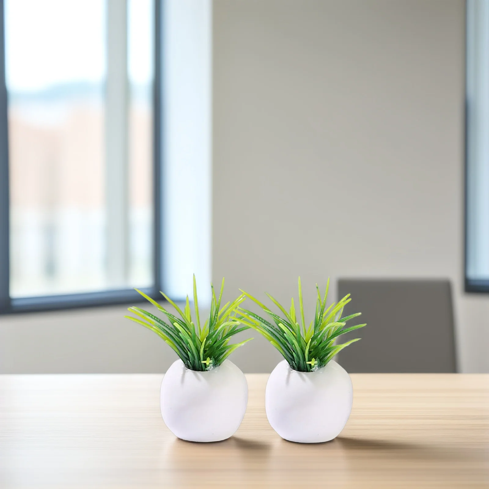 

8 Pcs Potted Succulents Miniature Plants for Dollhouse Decoration Bonsai Ornament Resin Accessories Artificial Simulation